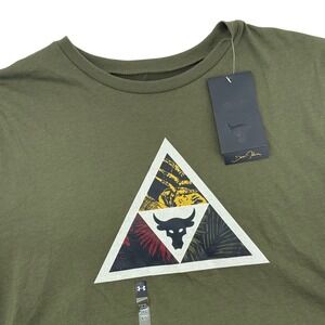 Under Armour‎ Project Rock Youth T Shirt Graphic Logo Green XL